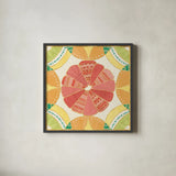 Citrus Splash VII by Veronique Charron. Shown in a sleek black glass frame for a contemporary gallery look. Available as an archival giclee rolled canvas, fine art paper, or poster print. SKU 37559a.