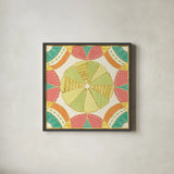 Citrus Splash VIII by Veronique Charron. Shown in a sleek black glass frame for a contemporary gallery look. Available as an archival giclee rolled canvas, fine art paper, or poster print. SKU 37560a.