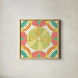 Citrus Splash VIII by Veronique Charron. Shown in a natural wood glass frame for a timeless modern aesthetic. Available as an archival giclee rolled canvas, fine art paper, or poster print. SKU 37560a.