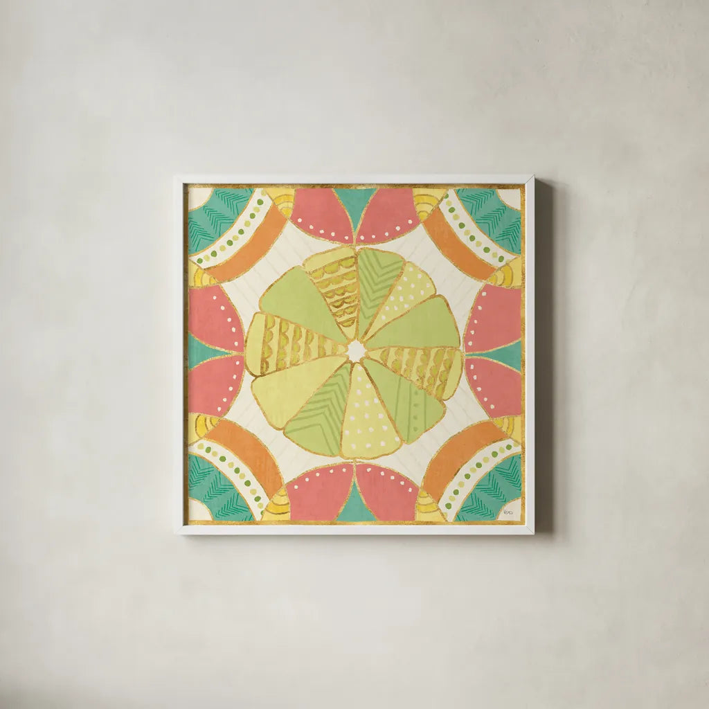 Citrus Splash VIII by Veronique Charron. Shown in a crisp white glass frame for a clean and minimalist style. Available as an archival giclee rolled canvas, fine art paper, or poster print. SKU 37560a.