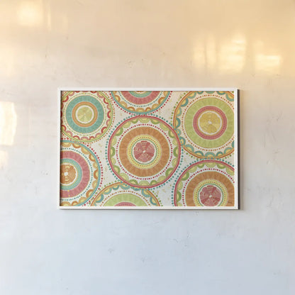 Citrus Splash XIII by Veronique Charron. shown as a paper print in a white frame. Available as a archival giclee rolled canvas, fine art paper, or poster print. SKU 38282i.