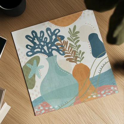 Coastal Creations III by Veronique Charron. Shown as a detailed flat fine art print, highlighting archival giclee quality. Available as an archival giclee rolled canvas, fine art paper, or poster print. SKU 71793a.