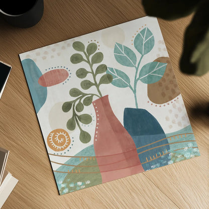 Coastal Creations IV by Veronique Charron. Shown as a detailed flat fine art print, highlighting archival giclee quality. Available as an archival giclee rolled canvas, fine art paper, or poster print. SKU 71794a.