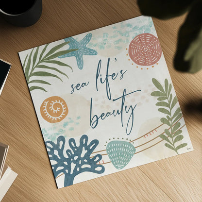 Coastal Creations VII by Veronique Charron. Shown as a detailed flat fine art print, highlighting archival giclee quality. Available as an archival giclee rolled canvas, fine art paper, or poster print. SKU 71797a.