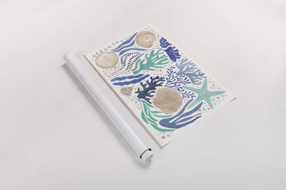 Coastal Currents I by Veronique Charron. shown as a rolled paper print. Available as archival giclee rolled canvas, fine art paper, or poster print. SKU 91763i.