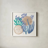 Coastal Currents VI by Veronique Charron. Shown in a crisp white glass frame for a clean and minimalist style. Available as an archival giclee rolled canvas, fine art paper, or poster print. SKU 91768a.