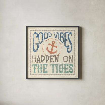 Coastal Portrait III by Veronique Charron. Shown in a sleek black glass frame for a contemporary gallery look. Available as an archival giclee rolled canvas, fine art paper, or poster print. SKU 72676a.