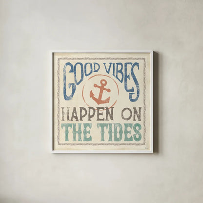 Coastal Portrait III by Veronique Charron. Shown in a crisp white glass frame for a clean and minimalist style. Available as an archival giclee rolled canvas, fine art paper, or poster print. SKU 72676a.