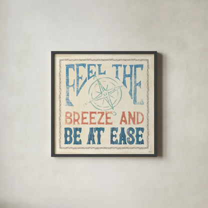 Coastal Portrait IV by Veronique Charron. Shown in a sleek black glass frame for a contemporary gallery look. Available as an archival giclee rolled canvas, fine art paper, or poster print. SKU 72677a.