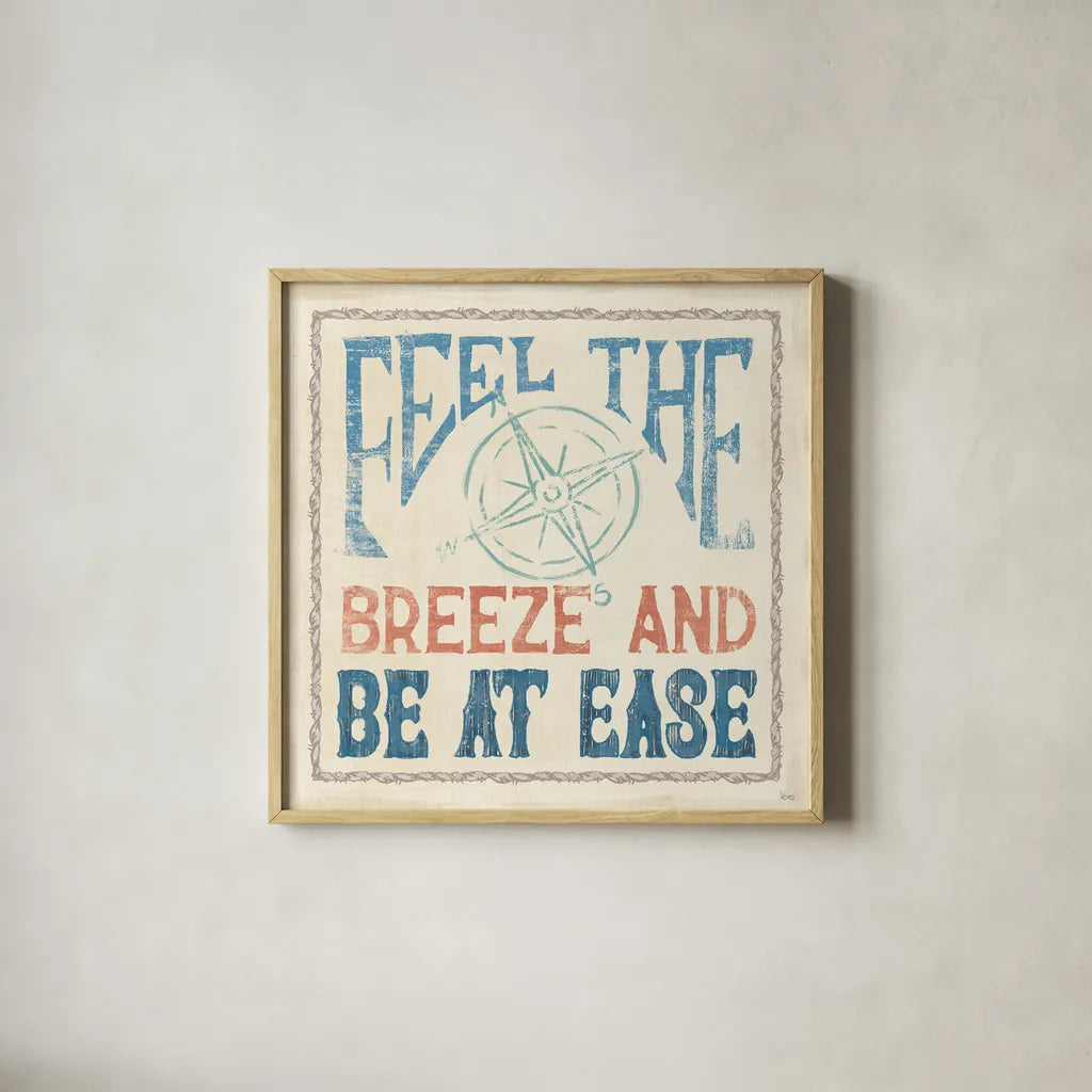 Coastal Portrait IV by Veronique Charron. Shown in a natural wood glass frame for a timeless modern aesthetic. Available as an archival giclee rolled canvas, fine art paper, or poster print. SKU 72677a.