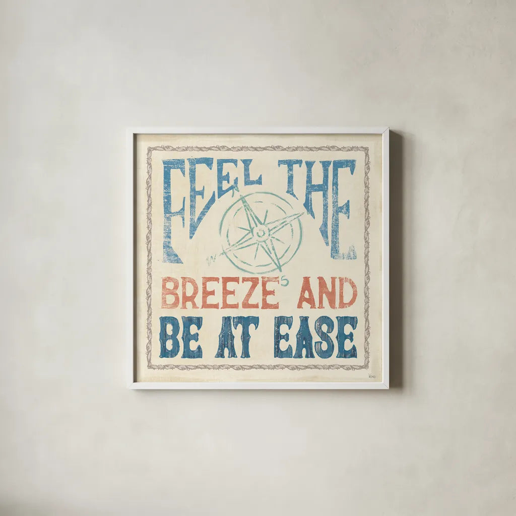 Coastal Portrait IV by Veronique Charron. Shown in a crisp white glass frame for a clean and minimalist style. Available as an archival giclee rolled canvas, fine art paper, or poster print. SKU 72677a.