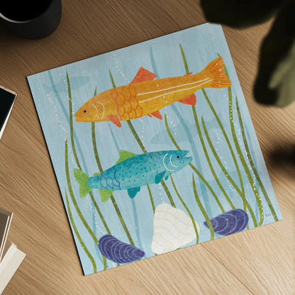 Coastal Vibes III by Veronique Charron. Shown as a detailed flat fine art print, highlighting archival giclee quality. Available as an archival giclee rolled canvas, fine art paper, or poster print. SKU 79117a.