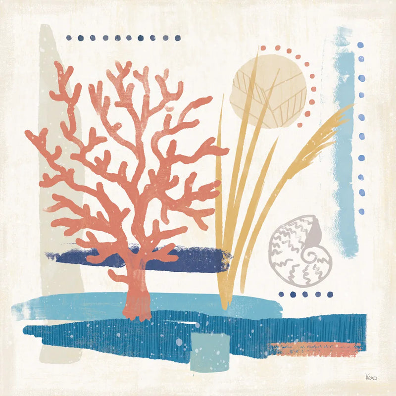 Coastal View II by Veronique Charron. SKU 64977a. Archival Giclee Fine art print for wall decor.