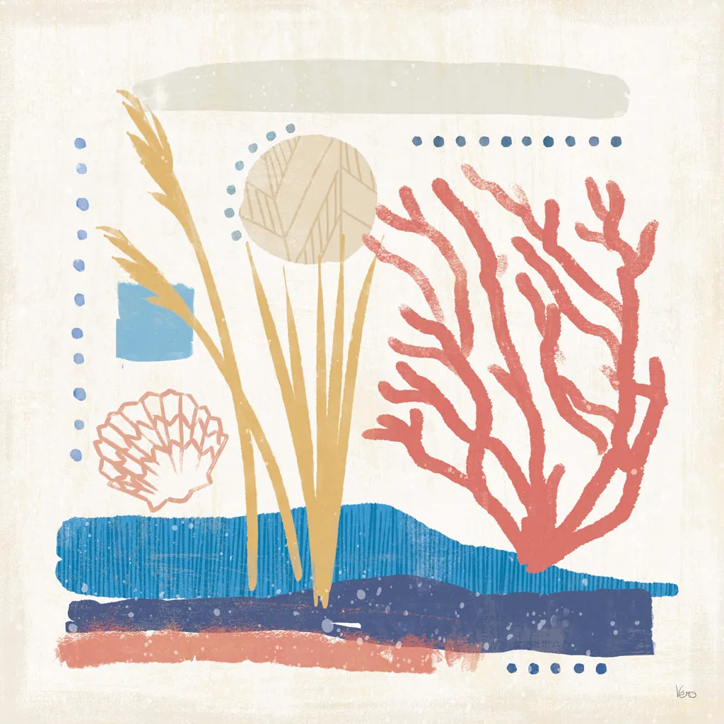 Coastal View III by Veronique Charron. SKU 64978a. Archival Giclee Fine art print for wall decor.