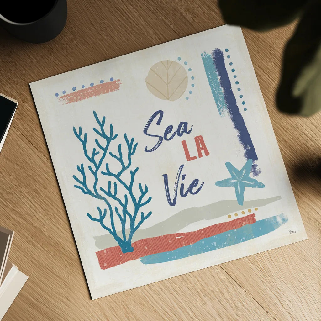 Coastal View VI by Veronique Charron. Shown as a detailed flat fine art print, highlighting archival giclee quality. Available as an archival giclee rolled canvas, fine art paper, or poster print. SKU 64981a.