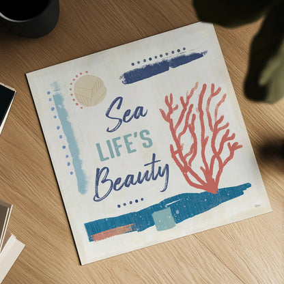 Coastal View VII by Veronique Charron. Shown as a detailed flat fine art print, highlighting archival giclee quality. Available as an archival giclee rolled canvas, fine art paper, or poster print. SKU 64982a.