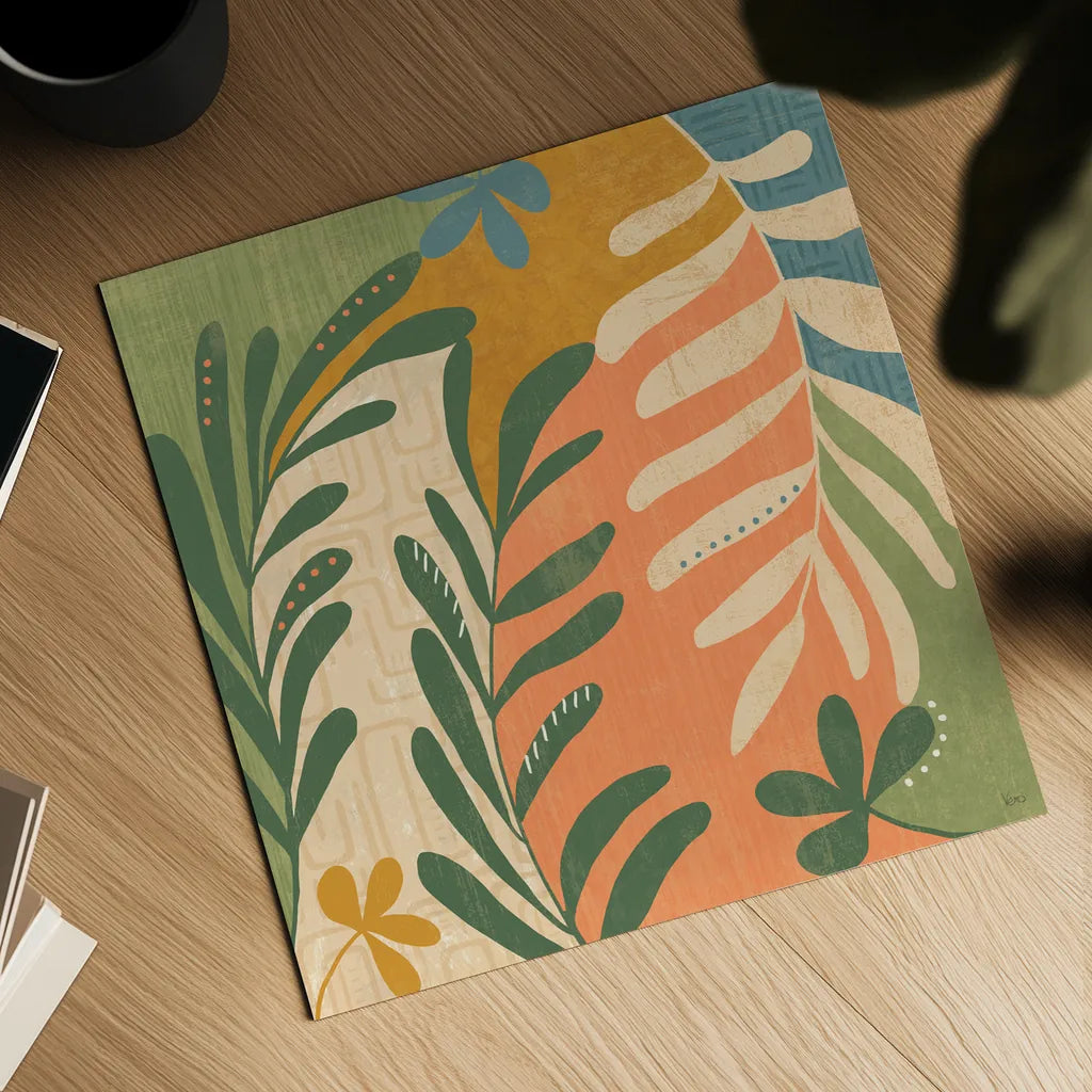 Cool Cacti III by Veronique Charron. Shown as a detailed flat fine art print, highlighting archival giclee quality. Available as an archival giclee rolled canvas, fine art paper, or poster print. SKU 87680a.