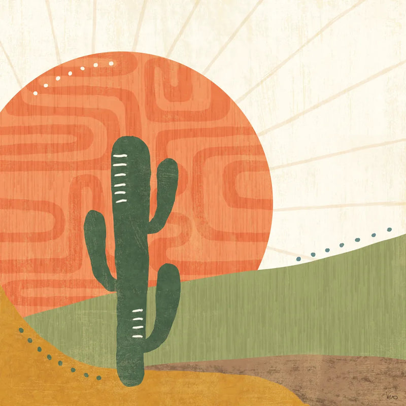 Cool Cacti V by Veronique Charron. SKU 87682a. Archival Giclee Fine art print for wall decor.