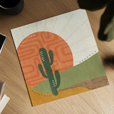 Cool Cacti V by Veronique Charron. Shown as a detailed flat fine art print, highlighting archival giclee quality. Available as an archival giclee rolled canvas, fine art paper, or poster print. SKU 87682a.