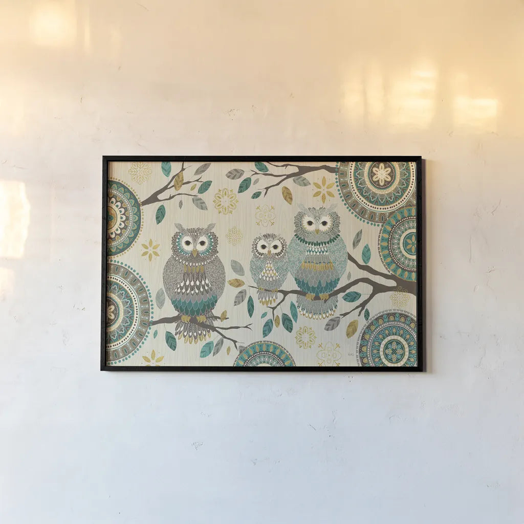 Cool Feathers V by Veronique Charron. shown as a paper print in a black flame. Available as a archival giclee rolled canvas, fine art paper, or poster print. SKU 22548i.