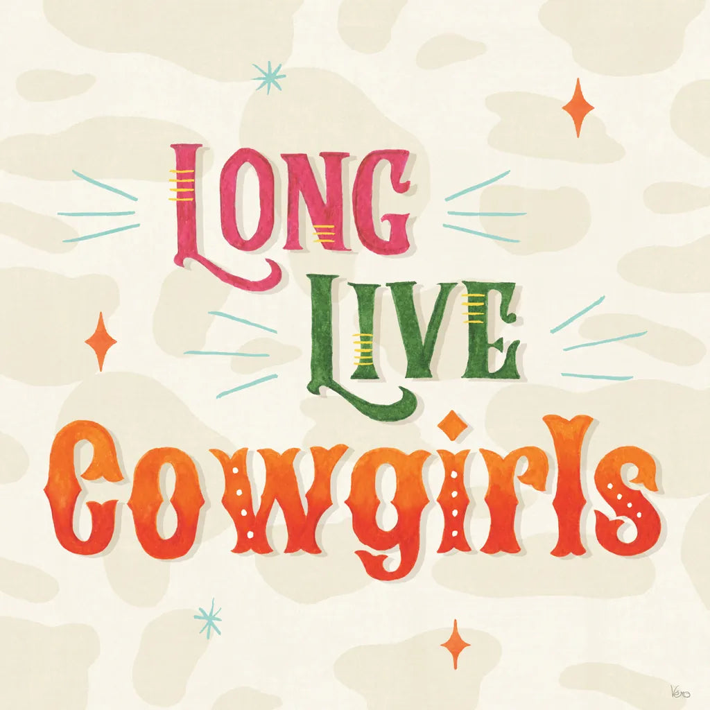 Cowgirl Club V by Veronique Charron. SKU 92437a. Archival Giclee Fine art print for wall decor.