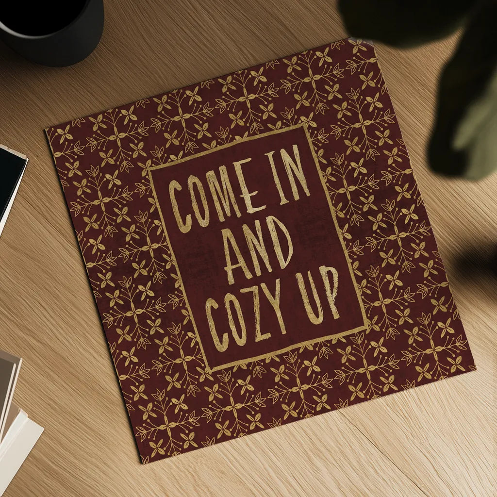 Cozy Up by Veronique Charron. Shown as a detailed flat fine art print, highlighting archival giclee quality. Available as an archival giclee rolled canvas, fine art paper, or poster print. SKU 51143a.