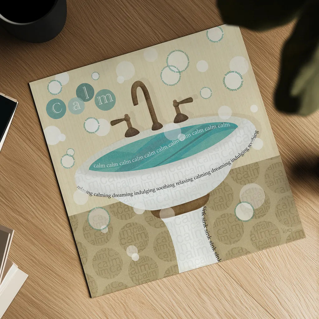 Dancing Bubbles I by Veronique Charron. Shown as a detailed flat fine art print, highlighting archival giclee quality. Available as an archival giclee rolled canvas, fine art paper, or poster print. SKU 8377a.