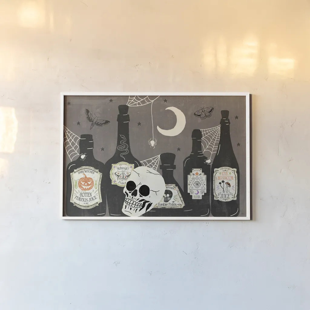 Dark Night I by Veronique Charron. shown as a paper print in a white frame. Available as a archival giclee rolled canvas, fine art paper, or poster print. SKU 85571i.