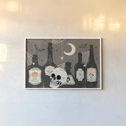 Dark Night I by Veronique Charron. shown as a paper print in a white frame. Available as a archival giclee rolled canvas, fine art paper, or poster print. SKU 85571i.
