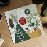 Deco Holiday II by Veronique Charron. Shown as a detailed flat fine art print, highlighting archival giclee quality. Available as an archival giclee rolled canvas, fine art paper, or poster print. SKU 83332a.