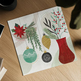 Deco Holiday III by Veronique Charron. Shown as a detailed flat fine art print, highlighting archival giclee quality. Available as an archival giclee rolled canvas, fine art paper, or poster print. SKU 83333a.