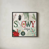 Deco Holiday V by Veronique Charron. Shown in a sleek black glass frame for a contemporary gallery look. Available as an archival giclee rolled canvas, fine art paper, or poster print. SKU 83335a.