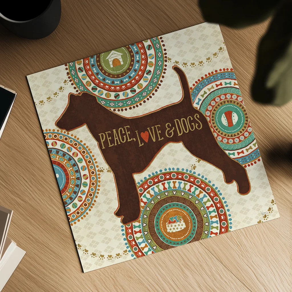 Dogs Life II by Veronique Charron. Shown as a detailed flat fine art print, highlighting archival giclee quality. Available as an archival giclee rolled canvas, fine art paper, or poster print. SKU 24754a.