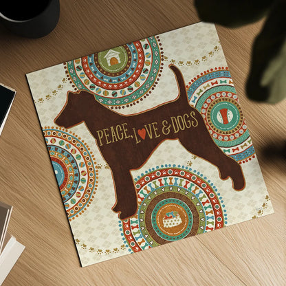 Dogs Life II by Veronique Charron. Shown as a detailed flat fine art print, highlighting archival giclee quality. Available as an archival giclee rolled canvas, fine art paper, or poster print. SKU 24754a.