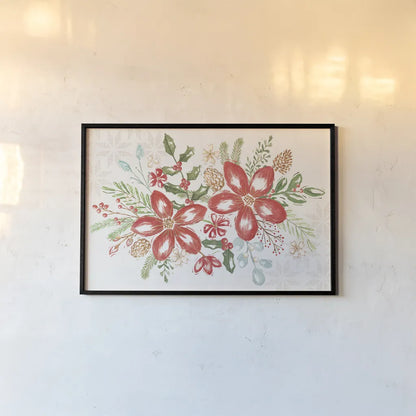 Elegant Holiday I by Veronique Charron. shown as a paper print in a black flame. Available as a archival giclee rolled canvas, fine art paper, or poster print. SKU 86105i.