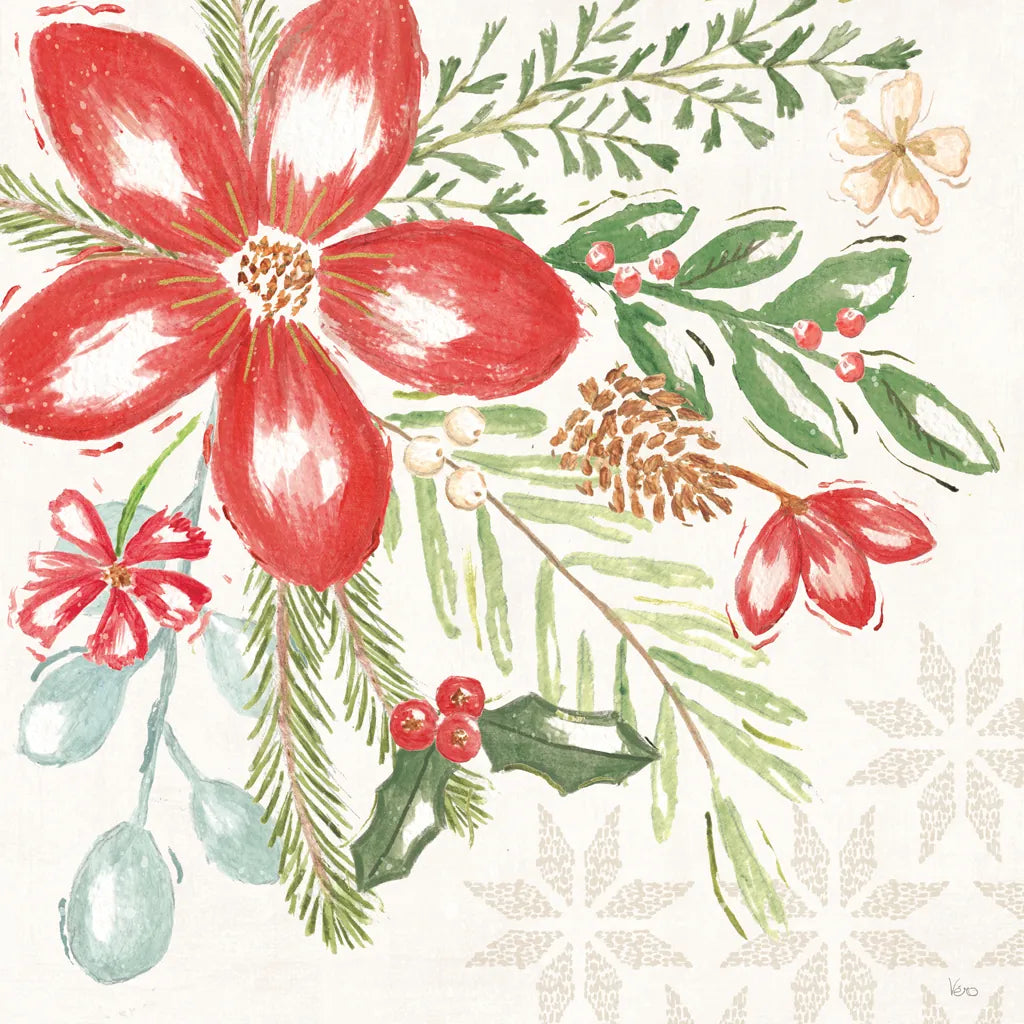 Elegant Holiday II by Veronique Charron. SKU 86106a. Archival Giclee Fine art print for wall decor.