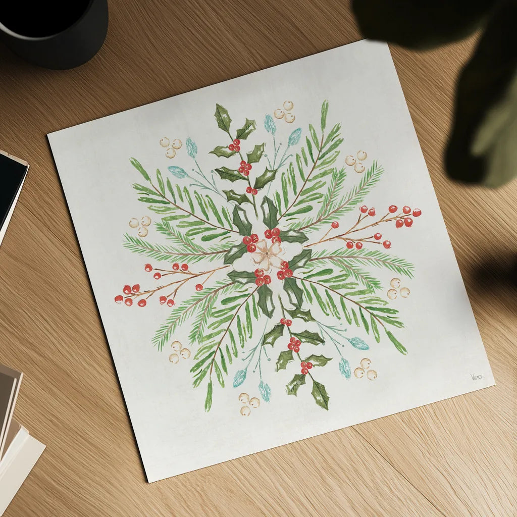 Elegant Holiday IV by Veronique Charron. Shown as a detailed flat fine art print, highlighting archival giclee quality. Available as an archival giclee rolled canvas, fine art paper, or poster print. SKU 86108a.