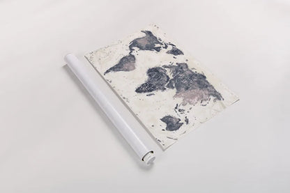 Explore the World I no Words Dark by Veronique Charron. shown as a rolled paper print. Available as archival giclee rolled canvas, fine art paper, or poster print. SKU 57622i.