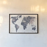 Explore the World I no Words Dark by Veronique Charron. shown as a paper print in a black flame. Available as a archival giclee rolled canvas, fine art paper, or poster print. SKU 57622i.