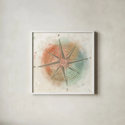 Explore the World II by Veronique Charron. Shown in a crisp white glass frame for a clean and minimalist style. Available as an archival giclee rolled canvas, fine art paper, or poster print. SKU 55196a.