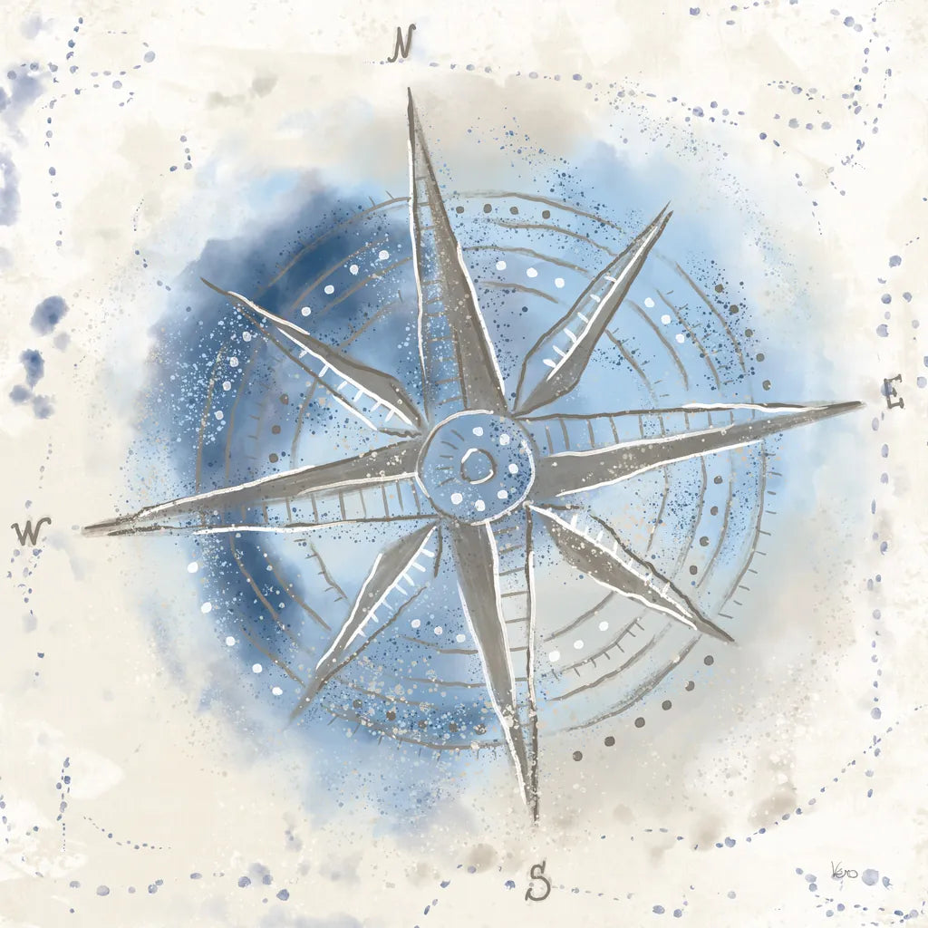 Explore the World II Blue Brown by Veronique Charron. SKU 62635a. Archival Giclee Fine art print for wall decor.