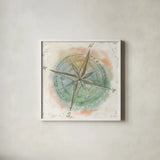 Explore the World III by Veronique Charron. Shown in a crisp white glass frame for a clean and minimalist style. Available as an archival giclee rolled canvas, fine art paper, or poster print. SKU 55197a.