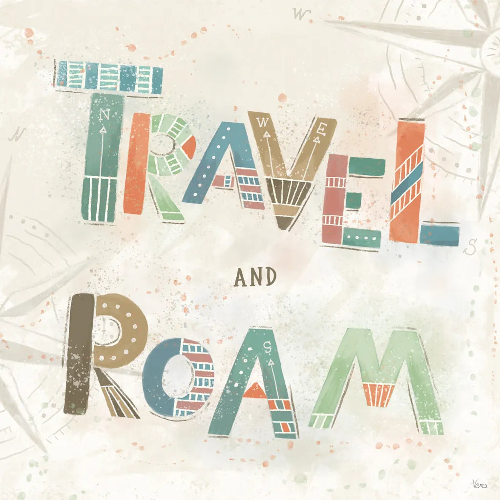 Explore the World V by Veronique Charron. SKU 55199a. Archival Giclee Fine art print for wall decor.