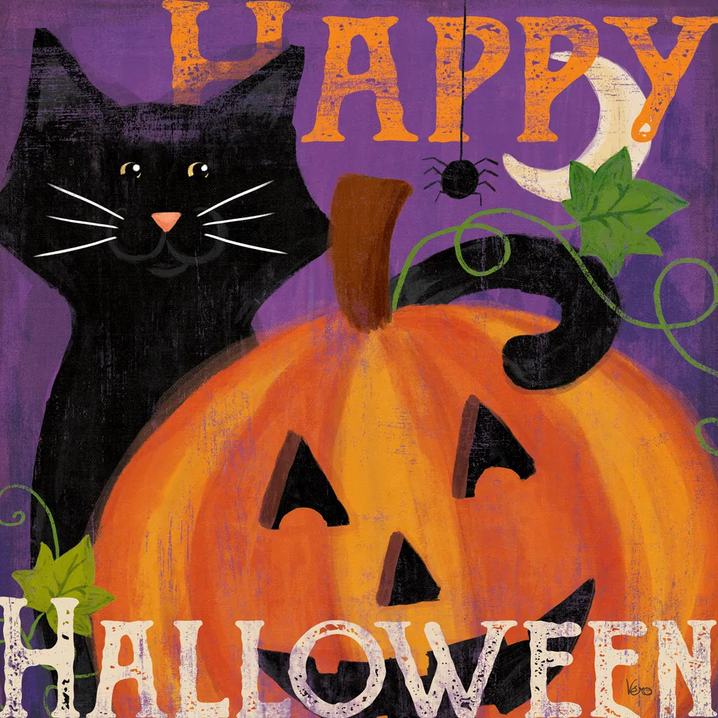 Festive Felines II by Veronique Charron. SKU 54885a. Archival Giclee Fine art print for wall decor.