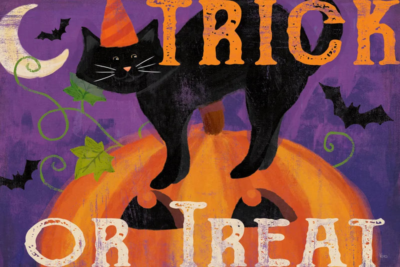 Festive Felines IV by Veronique Charron. SKU 54887i. Archival Giclee Fine art print for wall decor.