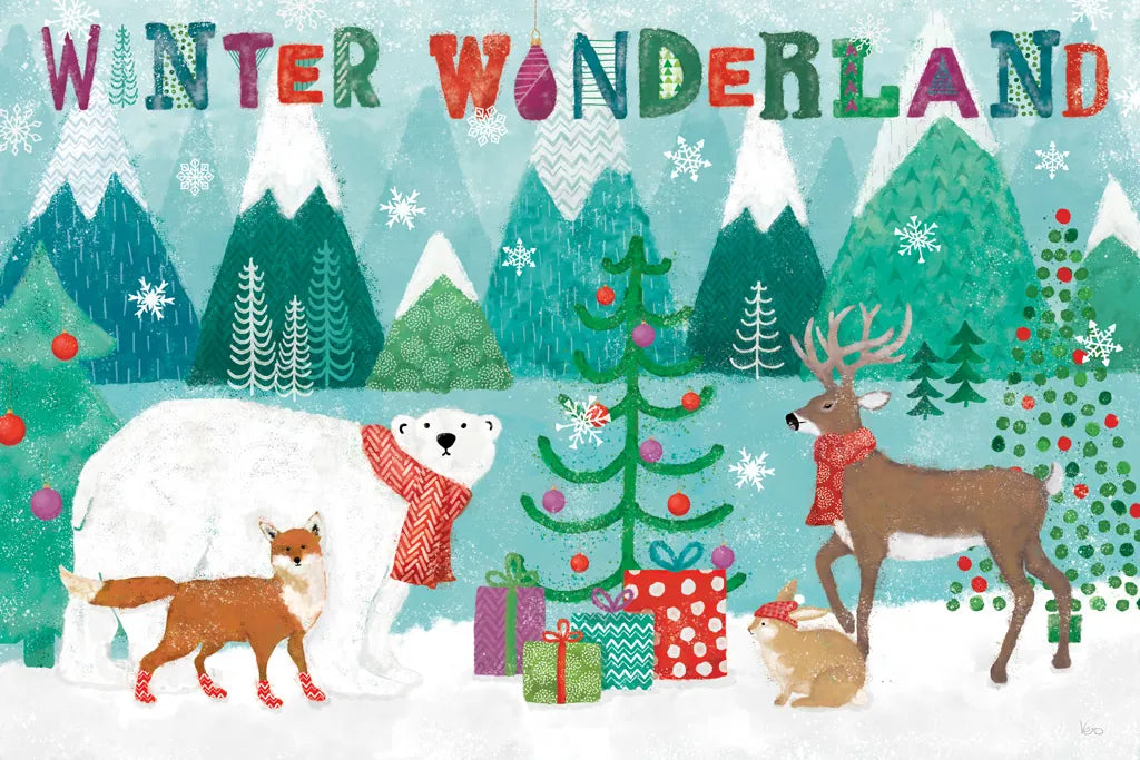 Festive Forest I by Veronique Charron. SKU 50180i. Archival Giclee Fine art print for wall decor.