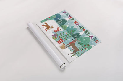 Festive Forest I by Veronique Charron. shown as a rolled paper print. Available as archival giclee rolled canvas, fine art paper, or poster print. SKU 50180i.