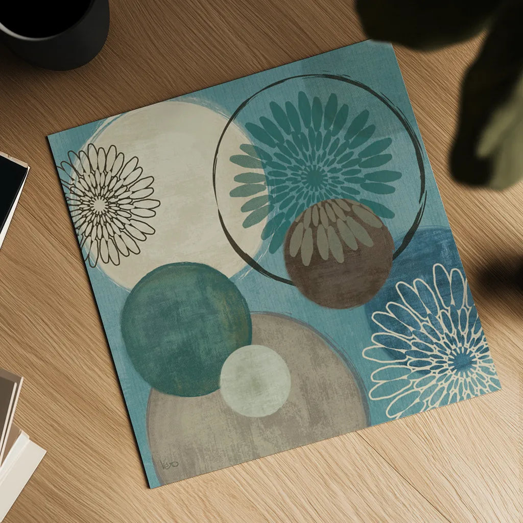 Flora Mood I by Veronique Charron. Shown as a detailed flat fine art print, highlighting archival giclee quality. Available as an archival giclee rolled canvas, fine art paper, or poster print. SKU 6103a.