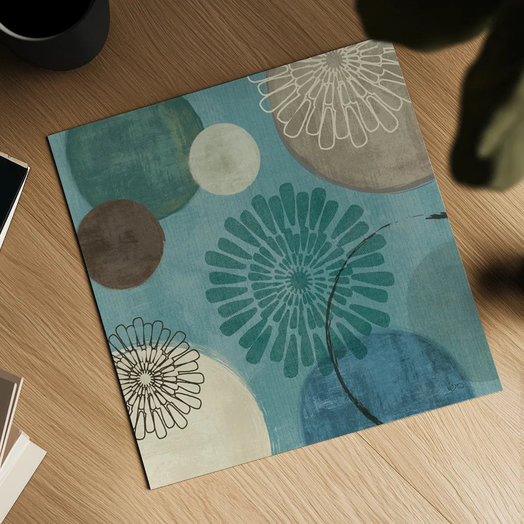 Flora Mood II by Veronique Charron. Shown as a detailed flat fine art print, highlighting archival giclee quality. Available as an archival giclee rolled canvas, fine art paper, or poster print. SKU 5855a.