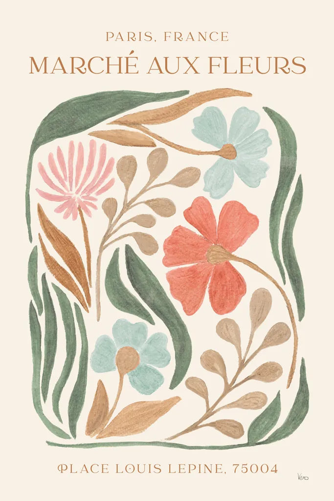 Floral Abstract Poster I by Veronique Charron. SKU 86103h. Archival Giclee Fine art print for wall decor.